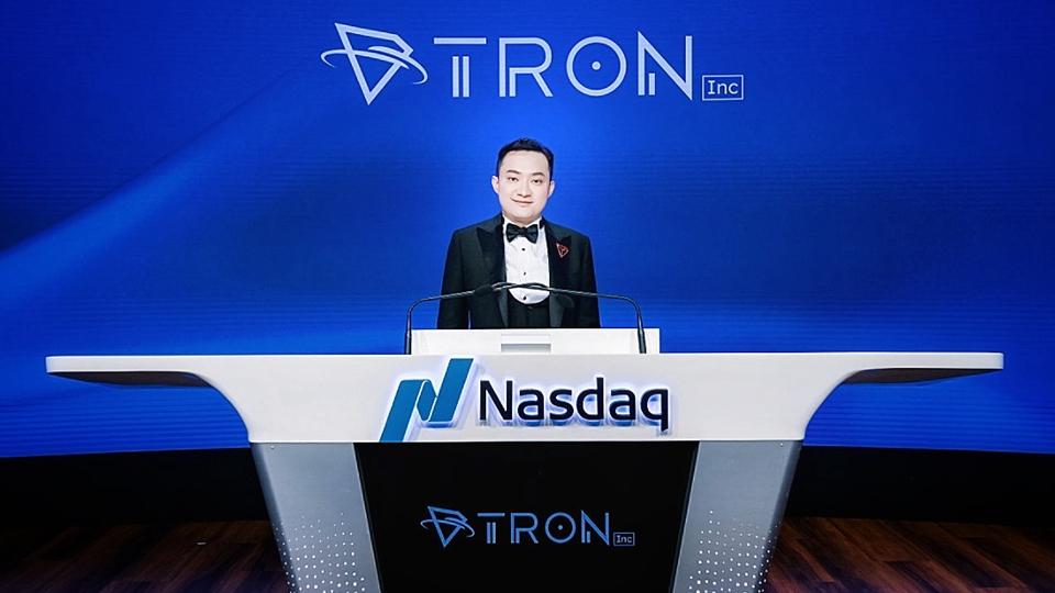 TRON創始人孫宇晨現身TRON. Inc.更名敲鐘儀式
