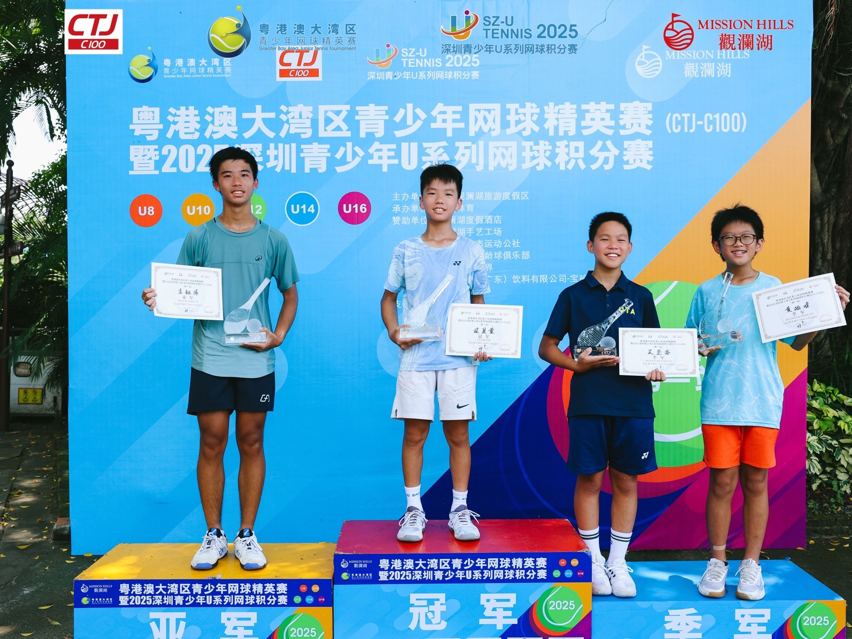 粵港澳大灣區青少年網球精英賽順利舉行