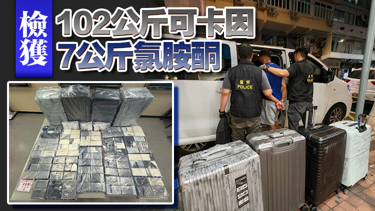 警方尖沙咀拘捕35歲外籍男 檢值8434萬元毒品