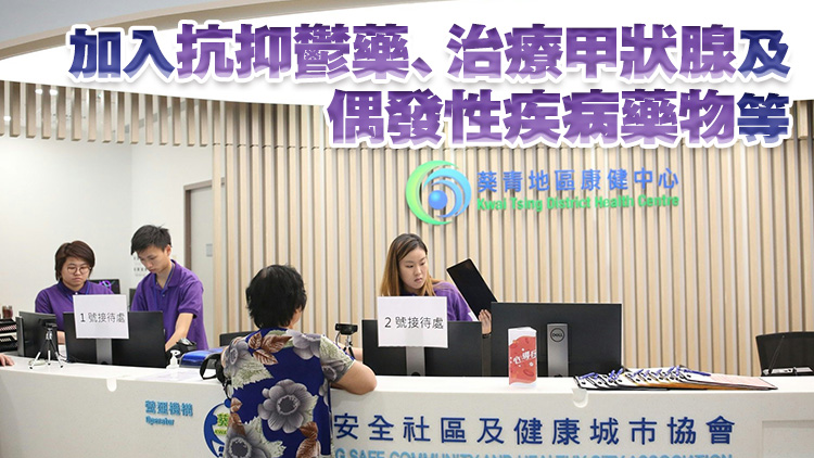 即日起「慢病共治計劃」藥物名單擴至114項藥物