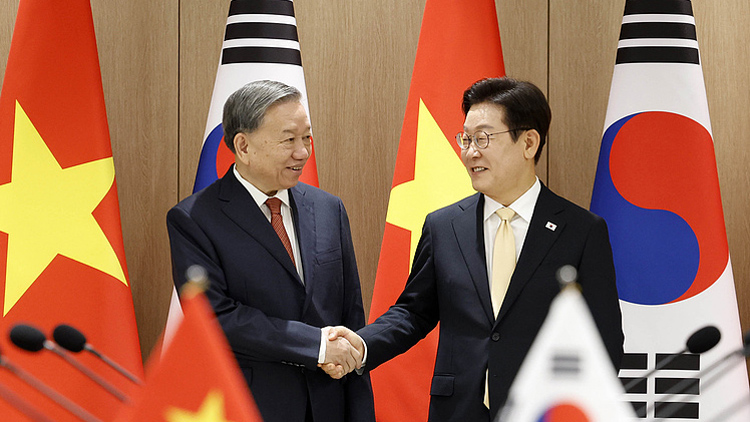 韓國總統會見越共中央總書記 討論雙邊貿易等問題