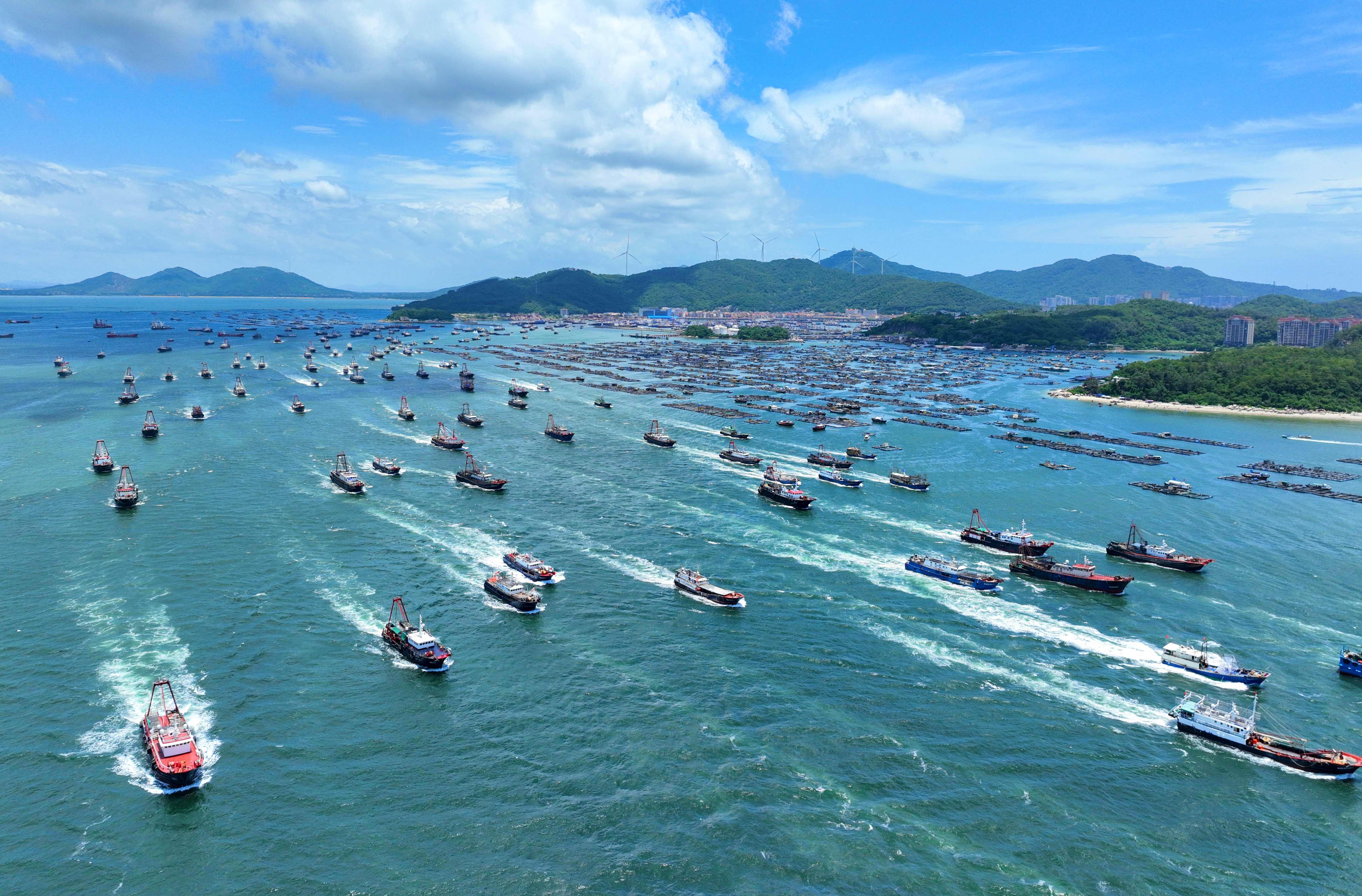 有片 | 南海漁都陽江創紀錄：3400艘漁船啟航 百億級海洋牧場投產