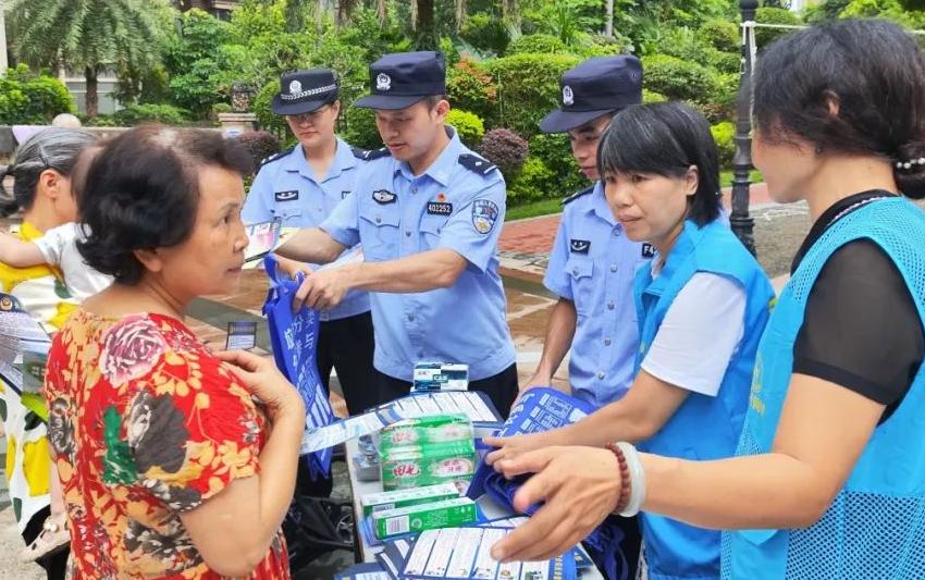 桂梧州長洲公安創新反詐宣傳 警民籃球賽築起「防詐牆」