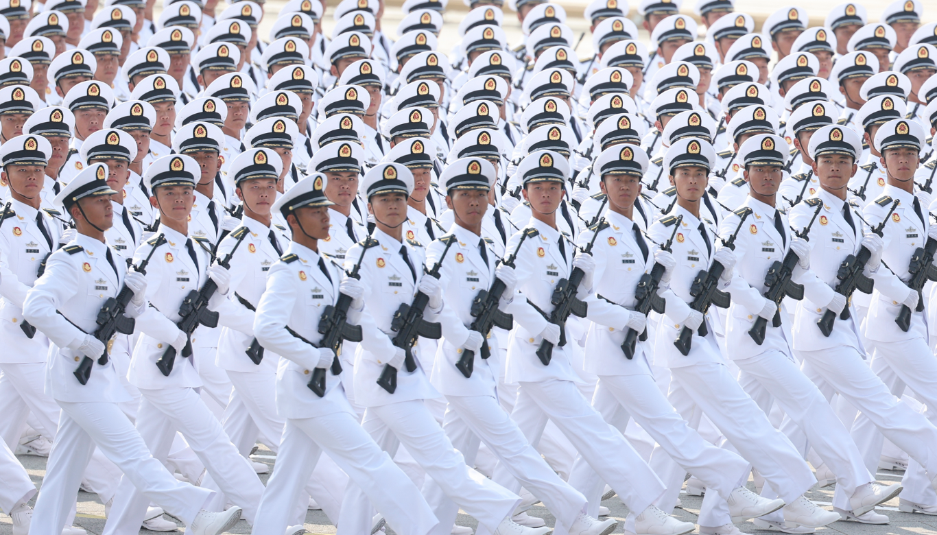 海軍方隊：受閱隊伍中平均年齡最小的方（梯）隊 