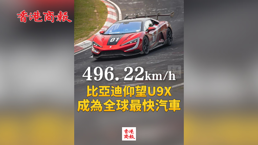 有片丨496.22km/h！比亞迪仰望U9X成為全球最快汽車