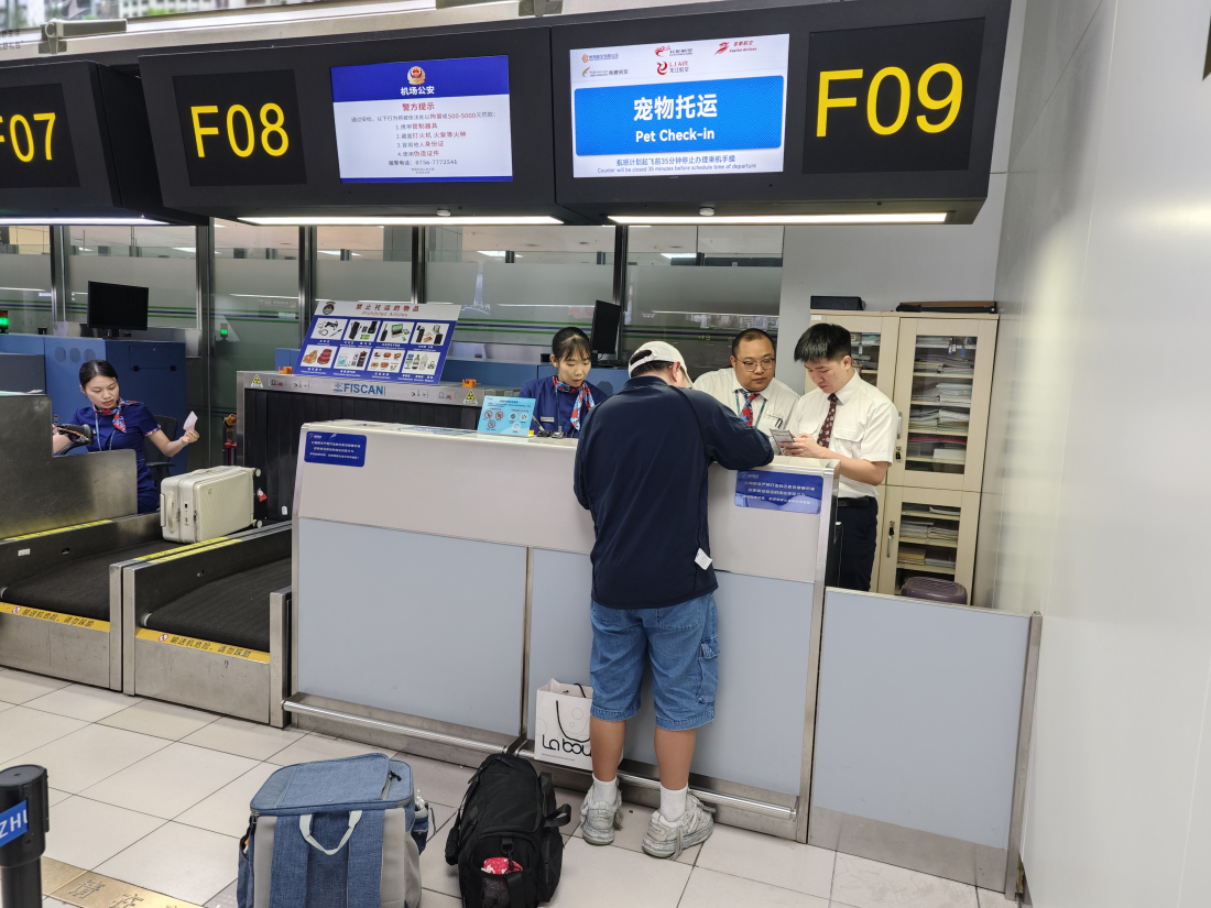 東航廣東珠海站實現服務新突破  順利完成首例寵物進客艙保障