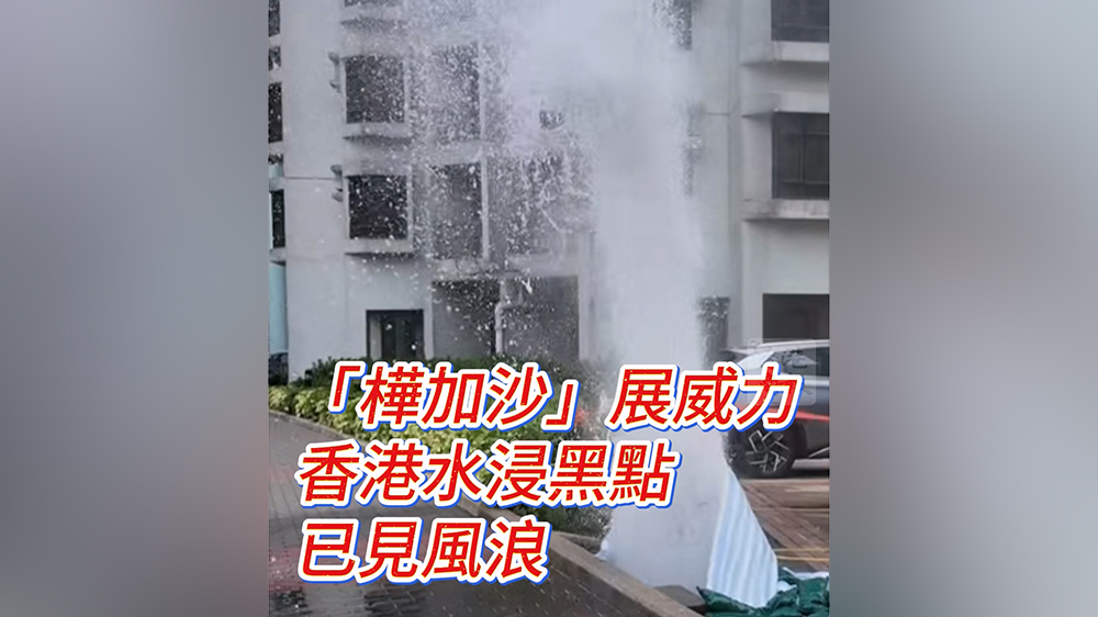 有片｜「樺加沙」展威力 水浸黑點已見風浪