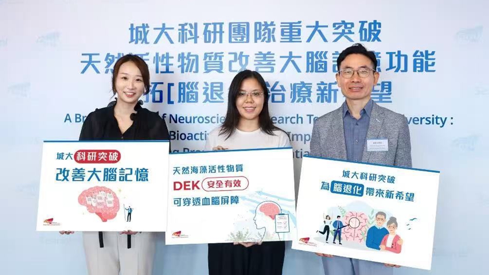 城大研究發現「海藻多酚」中Dieckorin有助神經修復 提升記憶力