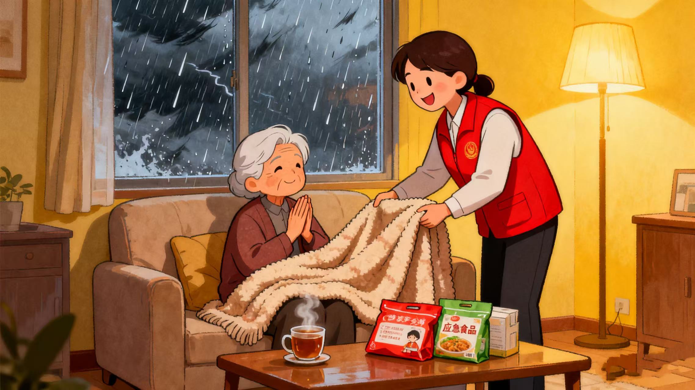 深圳橫崗：颱風天守護獨居港籍老者 社區48小時溫情關懷！