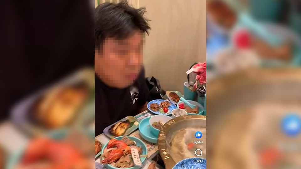 有片 | 貪心男女吃火鍋放題 帶備器皿「又食又拎」 狂偷海鮮牛肉