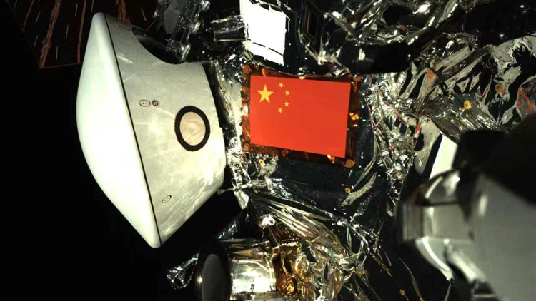 五星紅旗與地球同框 國家航天局發布天問二號最新影像