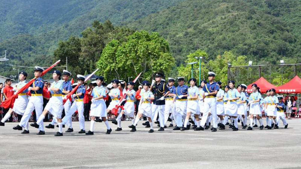 香港交通安全隊林村許願廣場升旗禮 承傳薪火為國家爭光