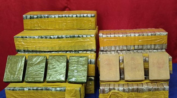 緬甸警方在多地繳獲大量毒品