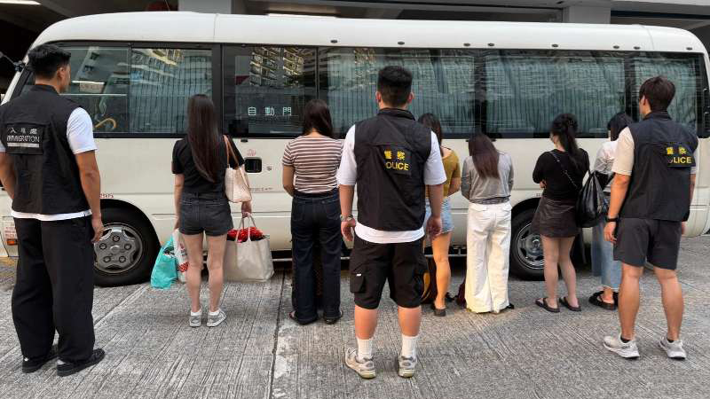 警方荃灣掃黃 拘8名內地女