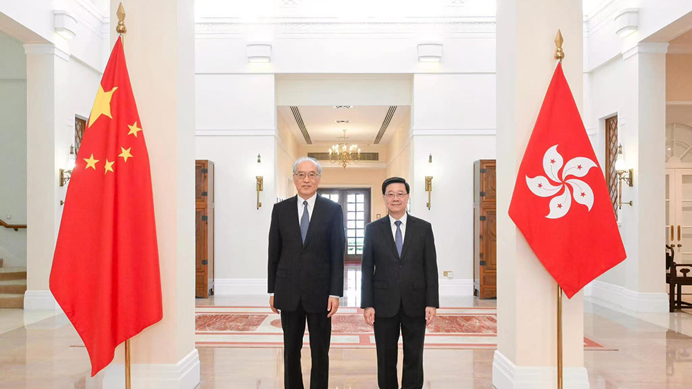 李家超與最高人民法院院長張軍會面