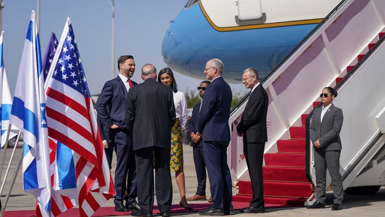 美副總統萬斯抵達以色列 推進加沙停火計劃第二階段