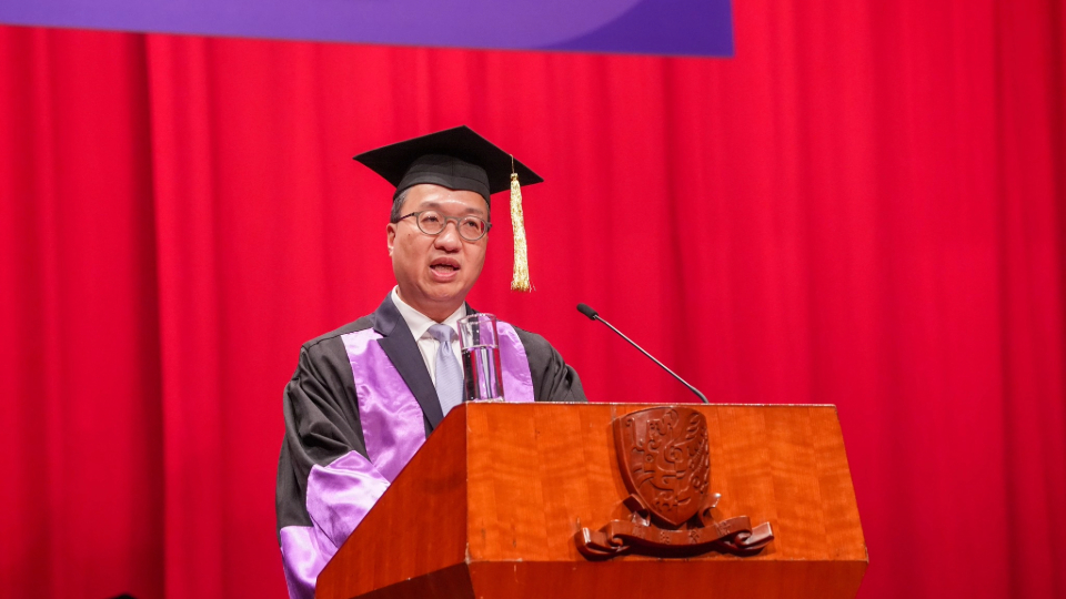 林定國出席中大法律學院博士及碩士學位畢業典禮 呼籲選民踴躍投票