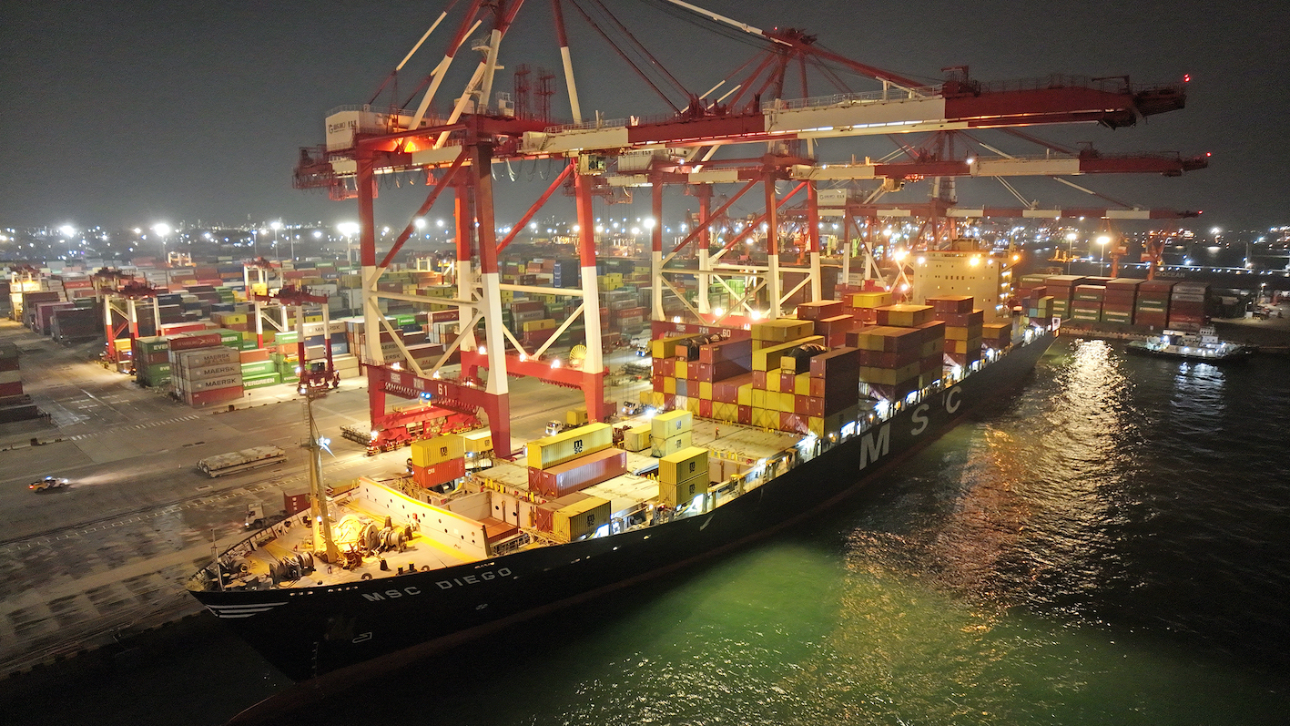 青島港開通東南亞直達航線