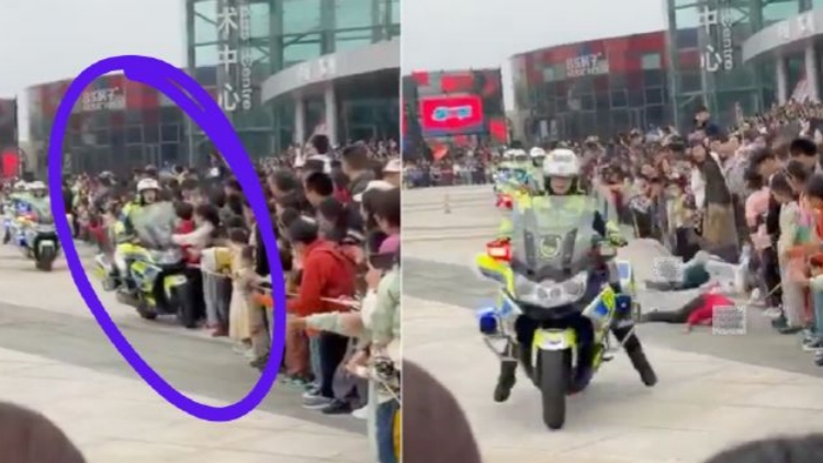 騎警展示中碰傷3名觀眾 蘇州交警：傷者均已離院 做好後續賠償工作