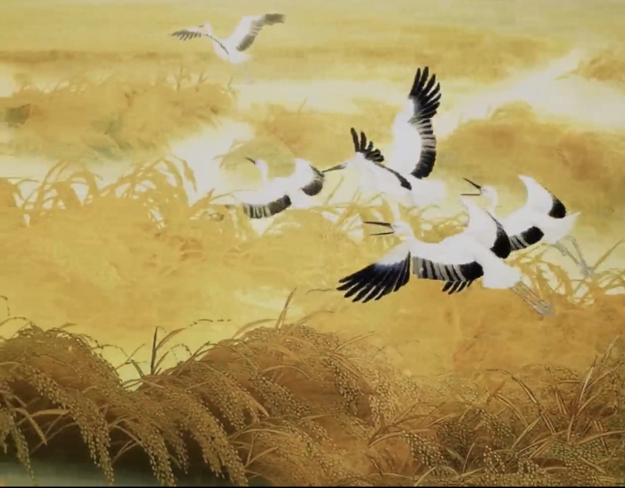 有片|山海氣象潤京城！楊德衡經典畫作《稻香季節》綻放遼寧美術風采