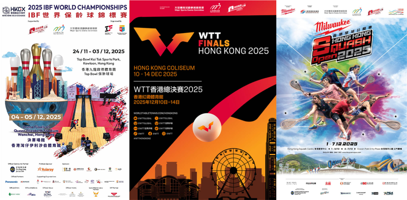 三項體育盛事獲頒「M」品牌認可