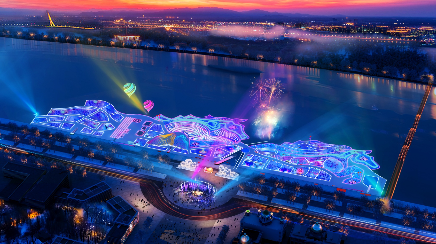 第八屆哈爾濱松花江冰雪嘉年華建設工作如火如荼