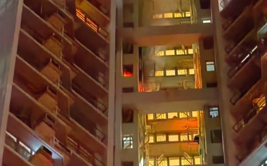 有片 | 天水圍天澤邨發生縱火案 疑犯為51歲危殆男戶主