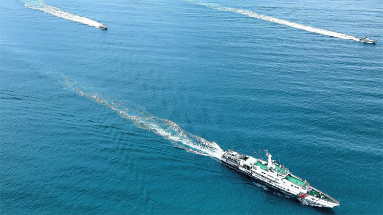 福建海警位金門附近海域依法開展常態執法巡查