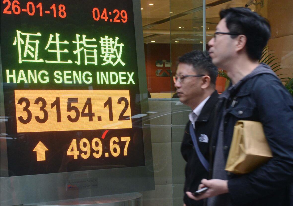 港股突破33000大關恒指連升7周累漲4500點-香港商報