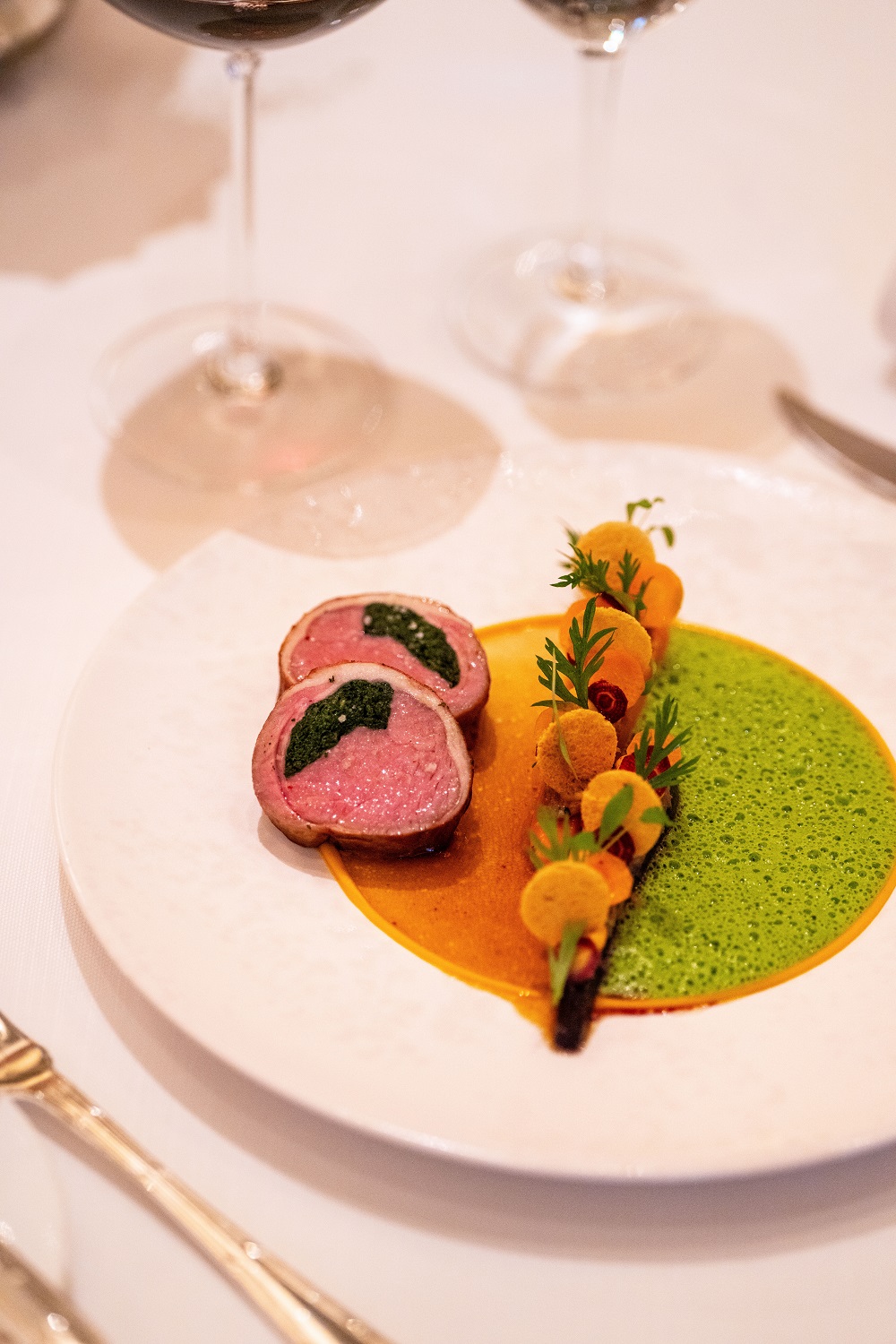 Lunch at Gaddi’s – Coastal Lamb Saddle with Braised Lamb Shoulder, French Sand Carrot and Herb Foam.jpg