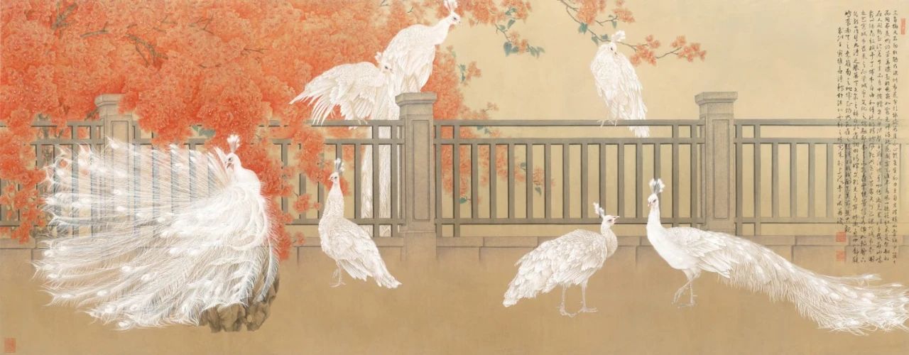 李大成 《吾咏市花三角梅》 450cm×140cm 纸本设色 2023.jpg