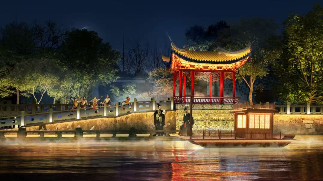 圖二：清名橋歷史文化街區的江南古運河水上行浸式夜遊項目（無錫市梁溪區區委宣傳部供圖）.jpg